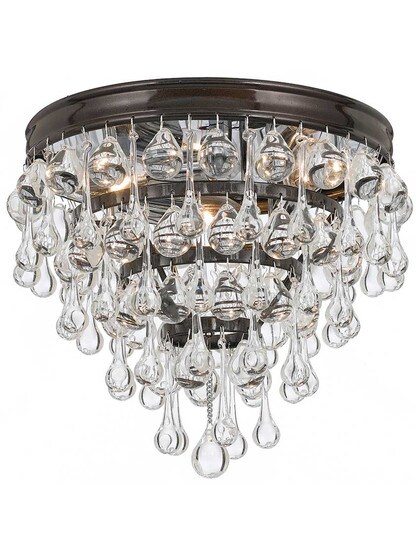 Calypso Flush Mount Ceiling Light in Vibrant Bronze.